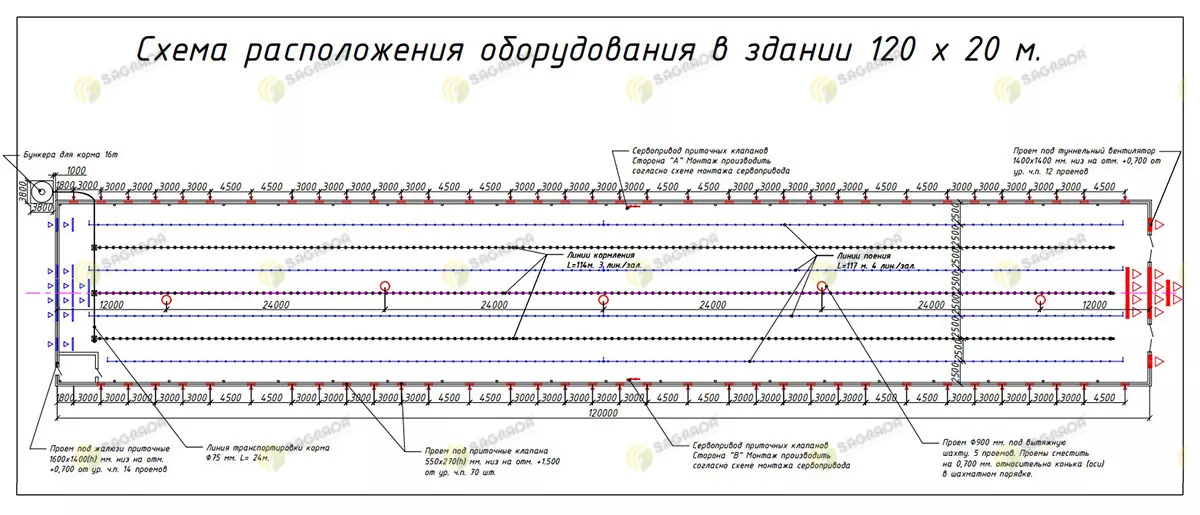 План утиной фермы